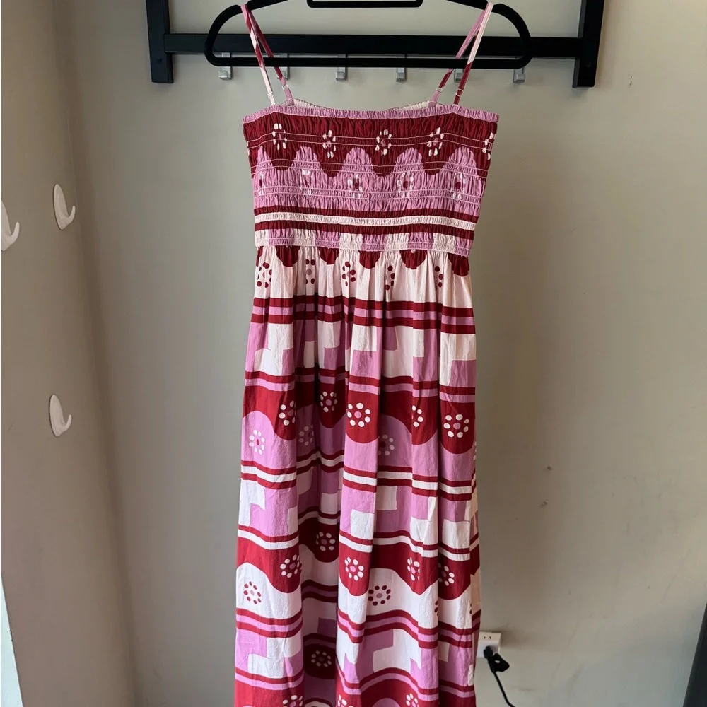 Madewell Pink & Dark Pink Floral Smocked Mini Dress - Picture 11 of 11